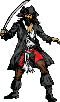 Royalty Free Clipart Image of a Pirate